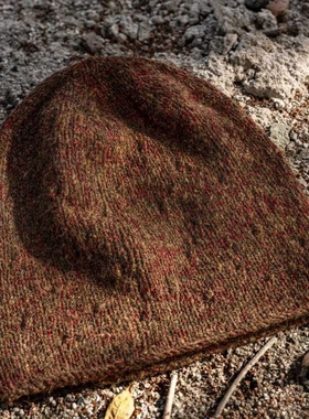 疯子张原创设计秋冬花线羊毛帽保暖大头围堆堆帽08589