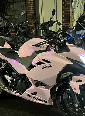 适用川崎忍者400外壳 Ninja400 19-23款 全车外壳 紫光粉版花定制