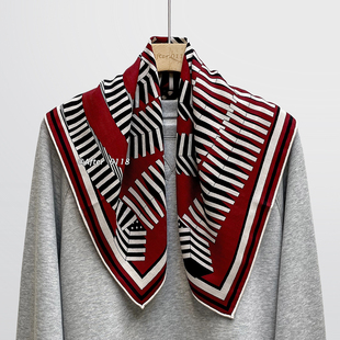 设计感桑蚕丝真丝羊毛围巾丝巾中方巾女 时尚 After 斑马牌曲