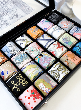 原创 福宝集邮者 桑蚕丝真丝长条丝巾飘带TWILL绑包丝巾发带领巾