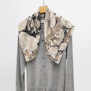 艺术风桑蚕丝真丝羊毛围巾丝巾方巾 双面异色 After 梵高与coco