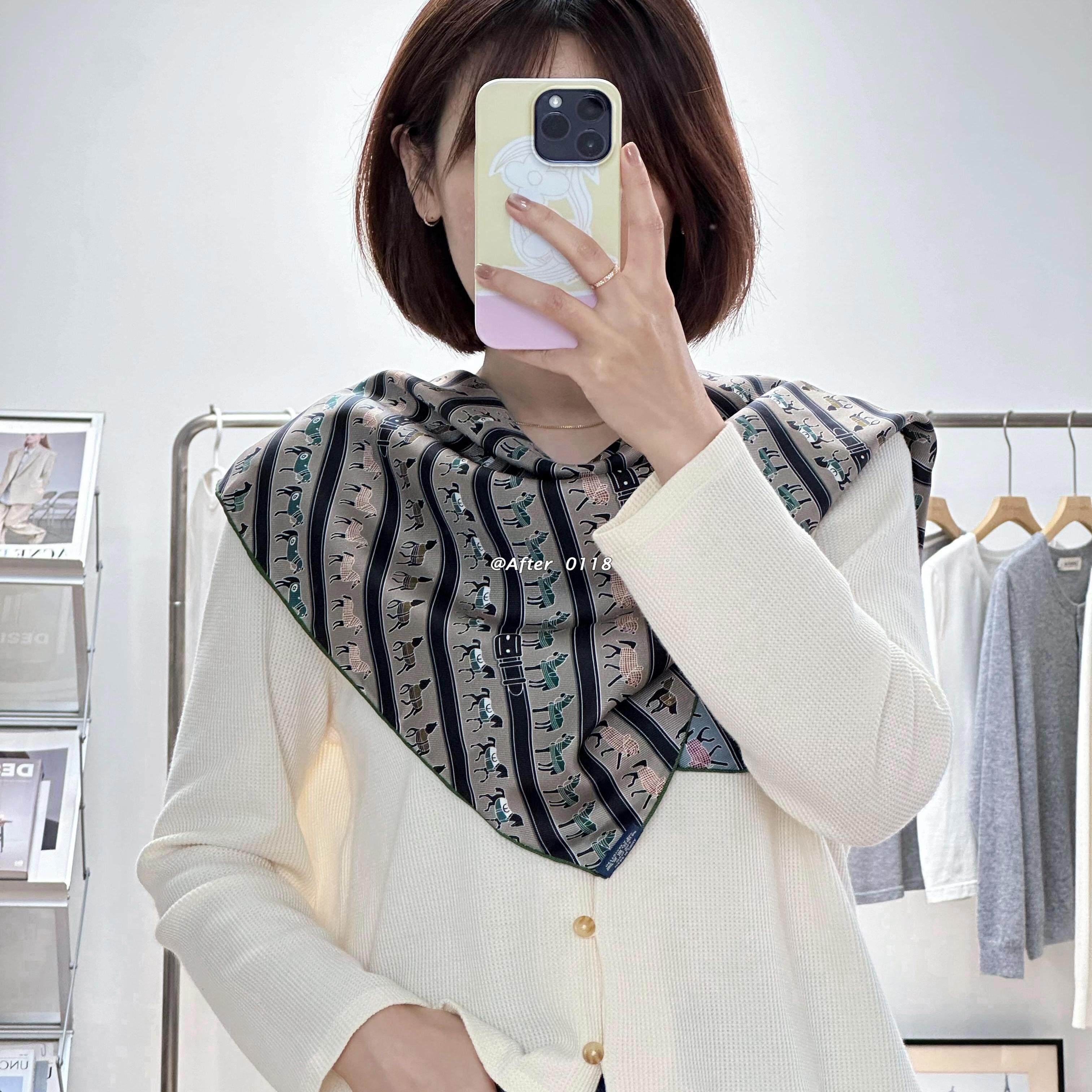 After【骏马列队】双面异色复古桑蚕丝真丝粗斜纹丝巾围巾中方巾