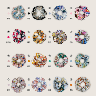 After0118 简约100桑蚕丝护发不留痕 18姆米真丝发圈大肠发圈法式