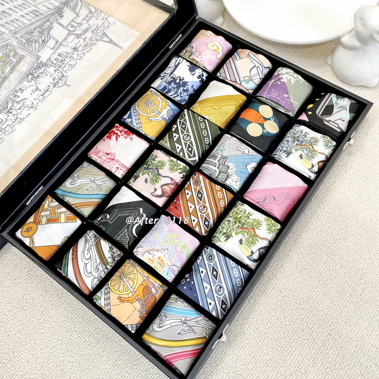 2026款 赤道丛林 光之城桑蚕丝真丝绑包手柄丝巾小飘带编发长丝带