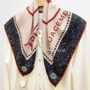 桑蚕丝羊毛百搭丝巾 温柔时髦山茶花围巾 After 古巴丝毛中方巾