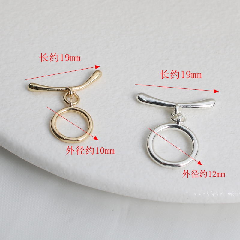 月亮饰品14K银色镀金保色OT扣