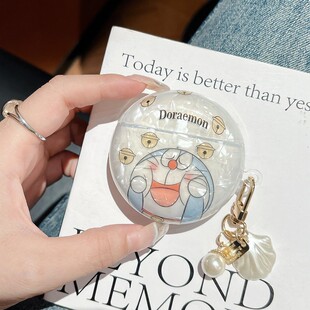 少女心卡通贝壳纹看书猫适用华为freebuds4/4E代蓝牙耳机套女手链freebudspro3耳机套se2华为6i/5i贝壳手链