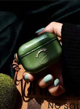 3件21元任选祖母绿TS鬼脸适用AirPods1/2代保护套创意苹果3代Pro耳机软壳个性4代