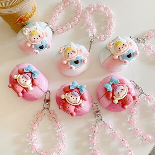 搞怪立体女孩刘海娃娃华为freebuds5保护套4/4E代i蓝牙耳机壳5i女Pro2freebuds6i华为se2