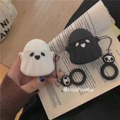 2代保护壳苹果蓝牙耳机套pro3代情侣套 发光幽灵airpods1 3件21元 任选创意个性