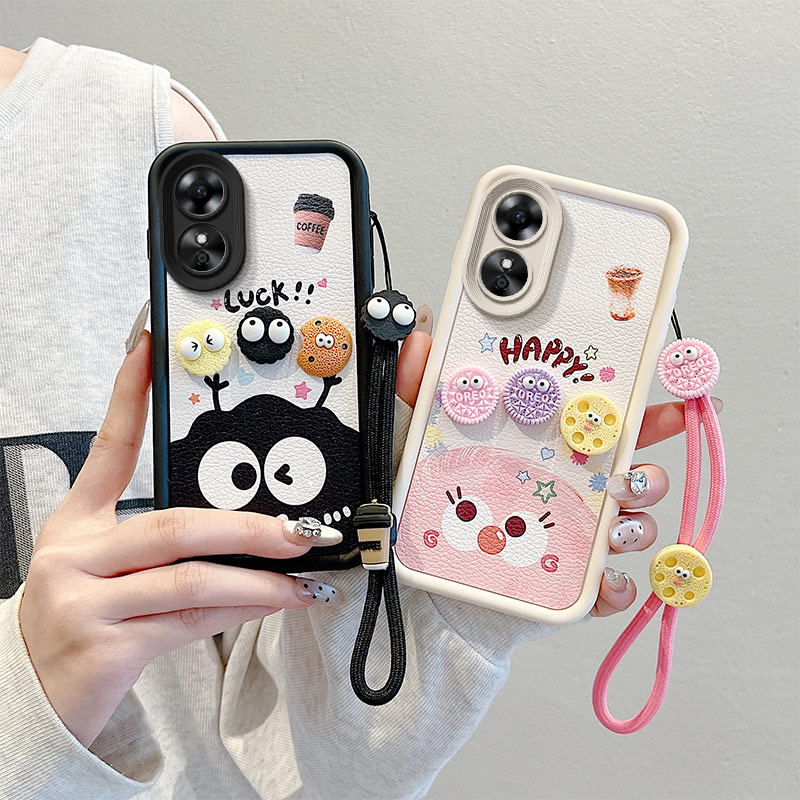 适用OPPO A17手机壳A17K海外版A16硅胶软A16S国际版A15S保护套A15防摔A16E个性创意立体卡通可爱女新款