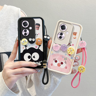 适用OPPO Reno11F 5G海外版手机壳国际版气囊CPH2603防摔硅胶保护套软个性创意立体卡通可爱新款