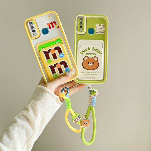 适用Vivo1904海外版手机壳国际版可插卡防摔软全包边保护套个性创意卡包可爱男女新款