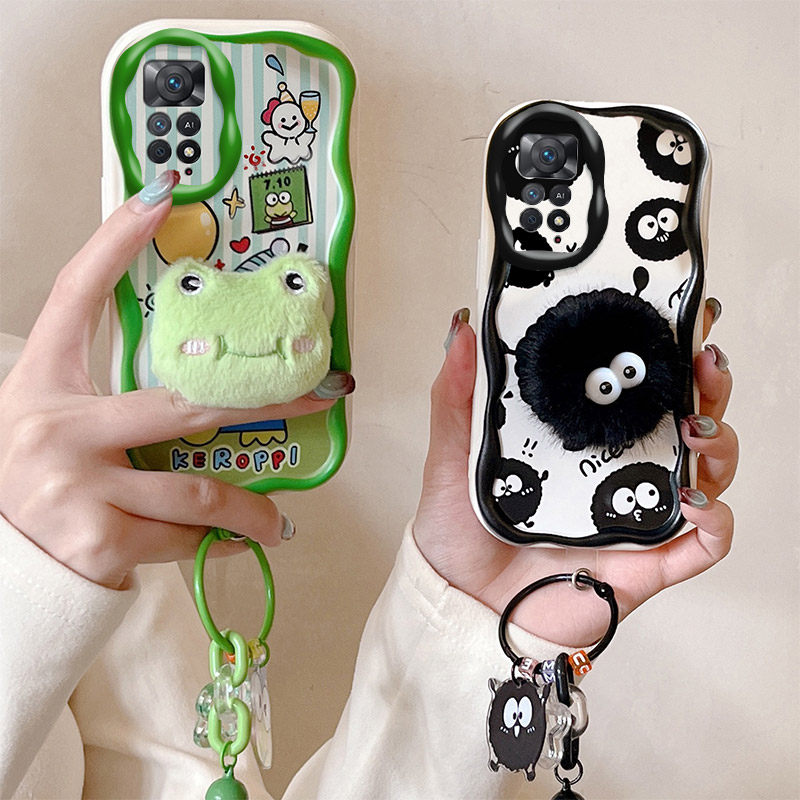 适用红米Note11s 4G/5G手机壳Note11pro国际版防摔保护套Note11 4G海外版硅胶软创意立体毛绒卡通可爱女款