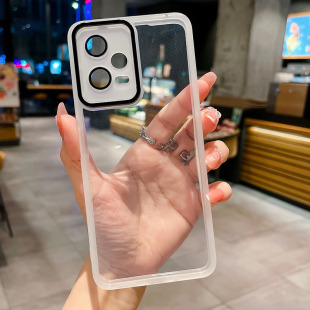 手機(jī)殼Redmi 5G國際版 4G保護(hù)套透明自帶鏡頭膜 5G海外版 Note12S防摔Note10Pro Note12Pro 適用紅米Note12