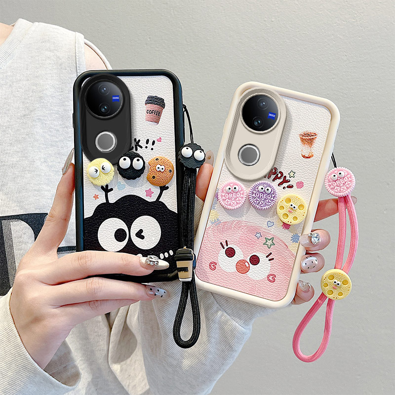 适用Vivo V50海外版手机壳V50 5G气囊防摔软V2427保护套个性创意立体卡通可爱男女情侣新款