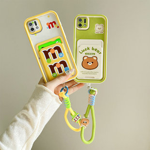 适用OPPO A16K海外版手机壳A16E气囊防摔CPH2349可插卡软全包边CPH2421保护套个性创意卡包立体卡通可爱新款