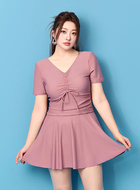 大码泳衣女2025新款连体裙式胖mm