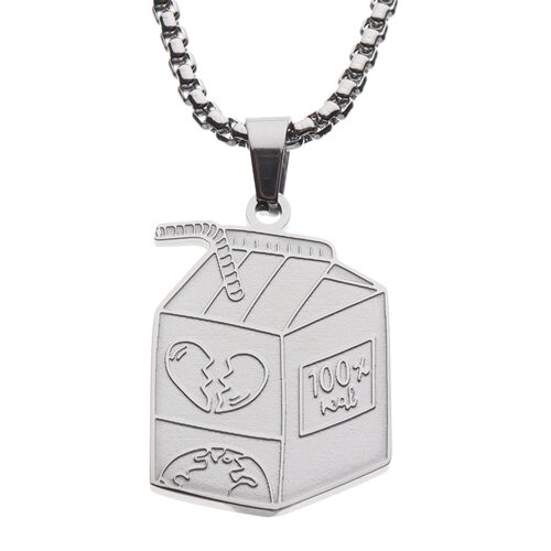 Juice WRLD necklace爱心果汁 欧美潮牌男女嘻哈个性情侣吊坠项链