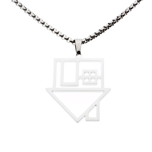 The Neighbourhood Female Robbery Logo Pendant Chain Necklace