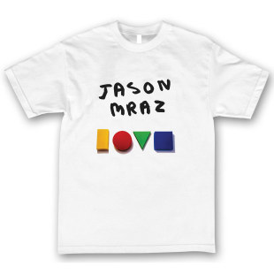 Jason Mraz JM006 Shirts Letter Tee Love Four Word T恤