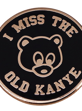 Kanye West Graduation Bear Dropout Enamel Pin Badge 胸章徽章