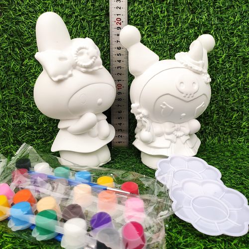 美乐蒂石膏娃娃涂色大号存钱罐儿童DIY石膏模具白胚网红