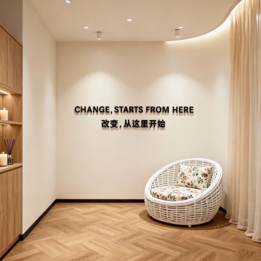 美甲店文字理发店服装店装饰墙面软装墙贴