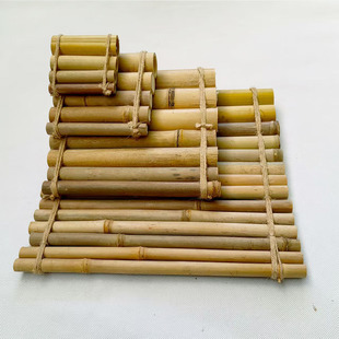 乌龟晒台浮台鱼缸流水板复古黄色竹排竹垫可漂浮竹排晒背植物漂浮