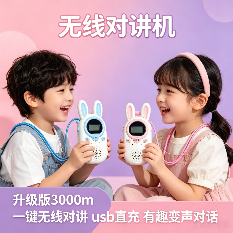 升级3000m无线直充儿童对讲机玩具亲子情侣户外通话互动生日礼物