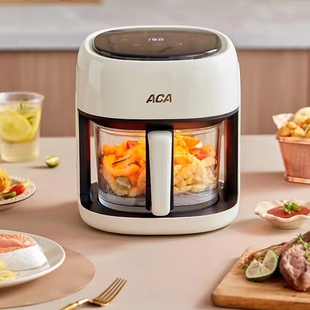 ACA空气炸锅家用新款 可视操作智能无油全自动多功能电炸锅DF40A