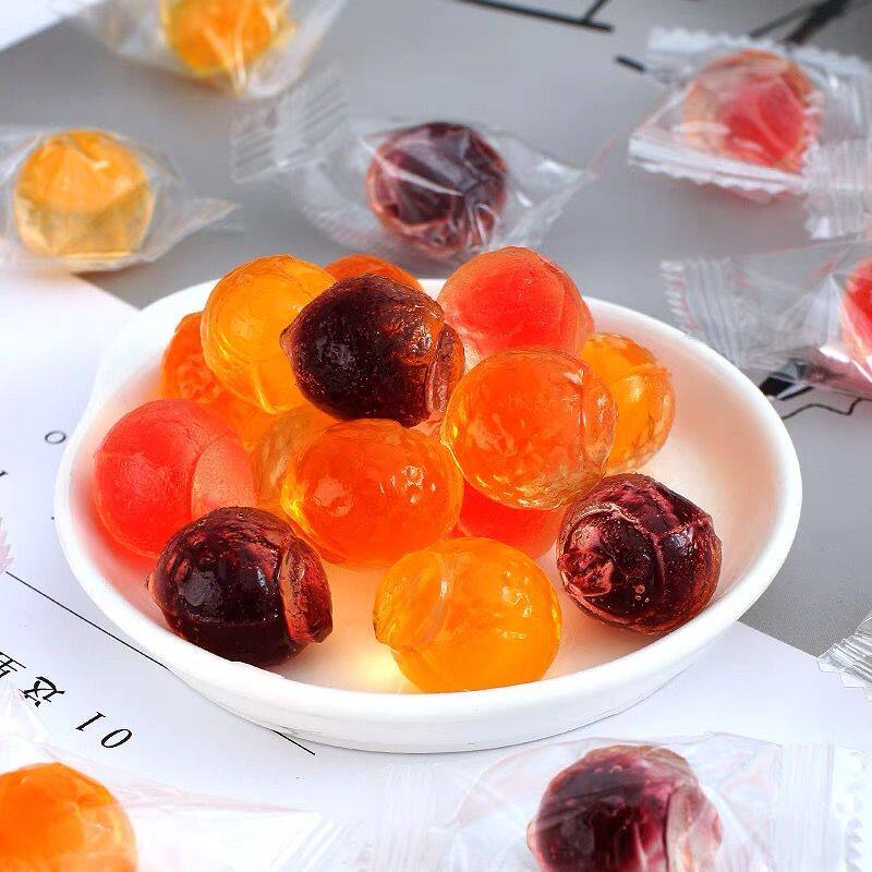 水晶流心软糖爆浆水晶软糖 芒果糕约会暗示接吻糖网红糖果香体糖