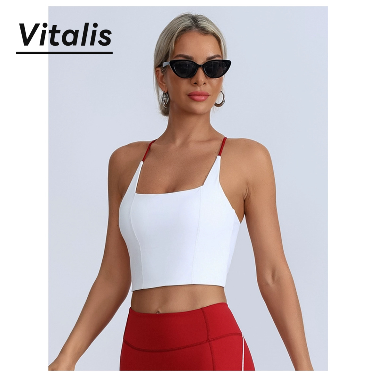Vitalis裸感交叉美背瑜伽背心
