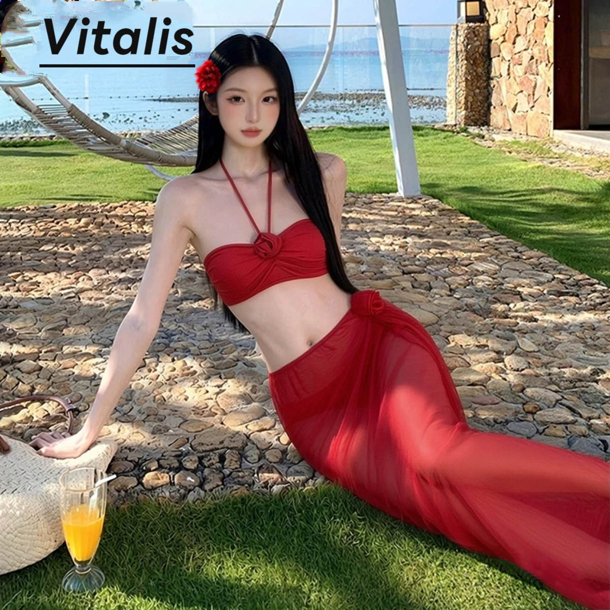 Vitalis纯欲显瘦比基尼三件套