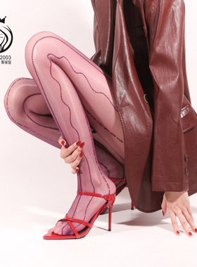 美袜馆 丝滑电波极光油亮无缝档丝袜女油光超薄脚尖全透明连裤袜