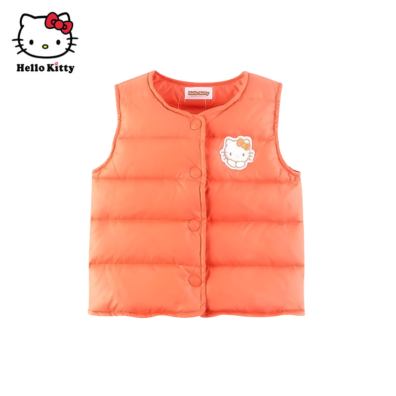 Hello Kitty儿童羽绒马甲女童保暖无袖背心轻薄羽绒服
