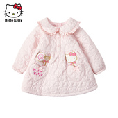 Kitty童装 冬款 女童夹棉连衣裙洋装 Hello 长袖 连衣裙子
