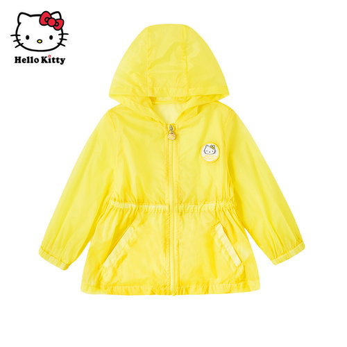 Hello Kitty童装女童春防晒连帽外套皮肤衣休闲外套