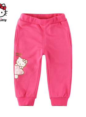 HelloKitty童装春秋女童装裤长裤女宝卫裤收口运动裤子