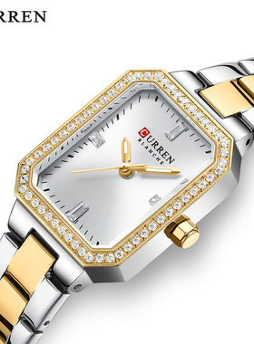 Curren卡瑞恩9102女士手表 时尚女表 休闲钢带女装表 石英手表