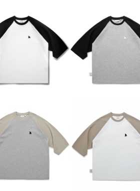 LAPRIMA RAGLAN SLEEVE T-shirt 七分袖拼接T恤宽松牛角袖夏季男