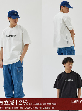 LAPRIMA DRAWINGS LOGO CREWNECK TEE 重磅素描字体立体印花T恤