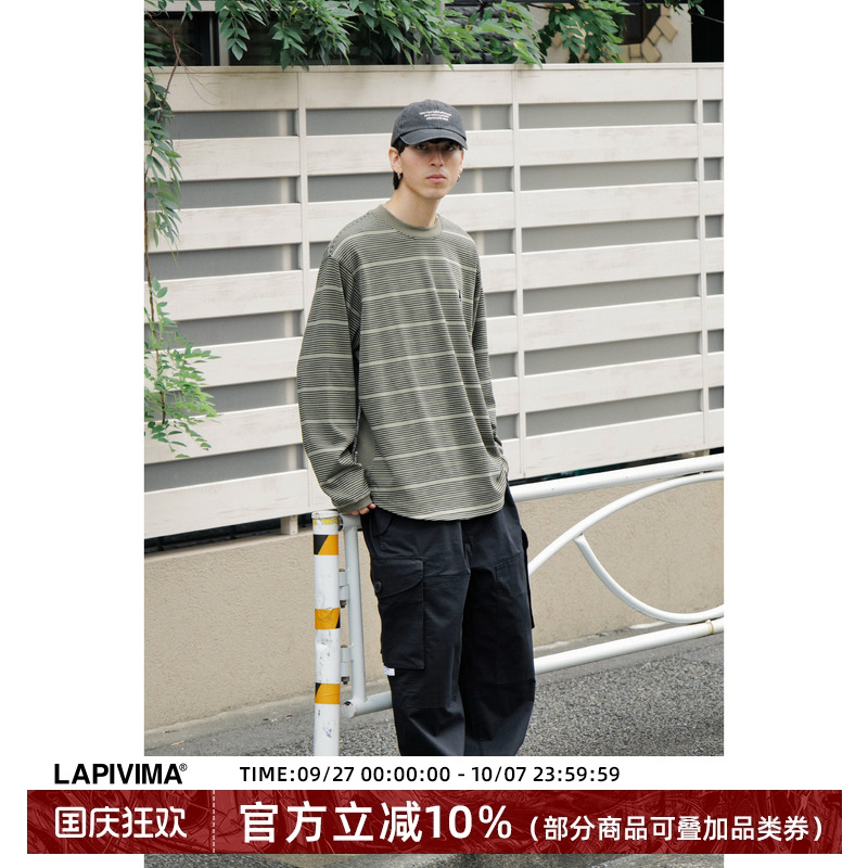 圆领条纹长袖LAPIVIMA