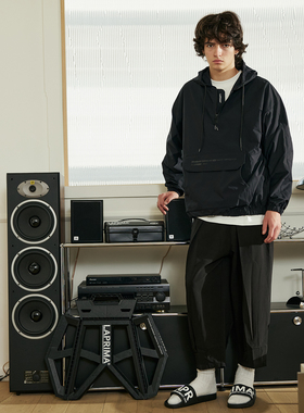 LAPRIMA  SMOCK LAP简约时尚美学高级感半拉链套头风衣印花罩衫