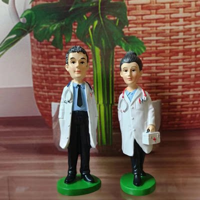 白衣天使医生摆件玩偶玩礼物图片