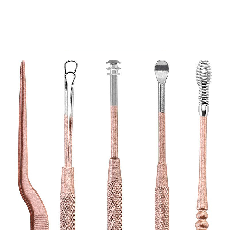 不锈钢采耳工具按摩弹簧掏耳清洁