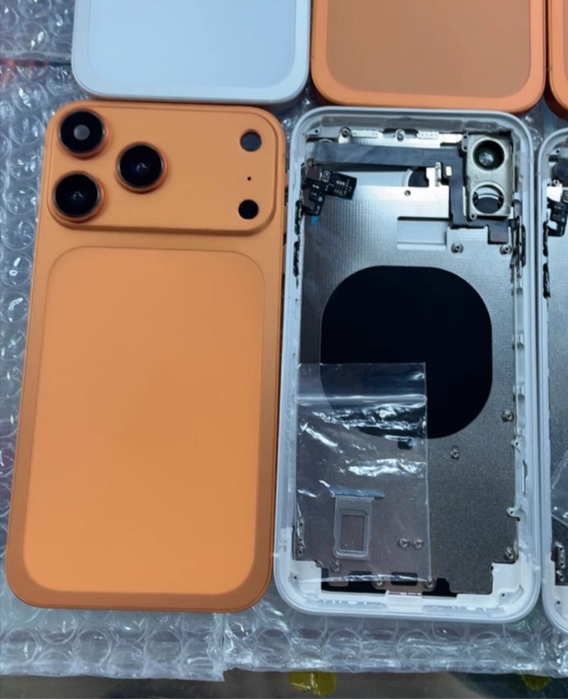 11改17pro中框后盖拨动/按压静音键改装壳改装后盖