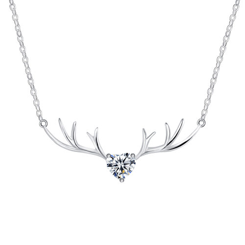 jewelry亚马逊跨境纯银925一鹿有你项链女小鹿吊坠饰品轻奢小众