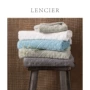 LENCIER Lanxu Tóm tắt Line Jacquard Thiết kế Cotton Khăn mặt dày 2 gói Ezer - Khăn tắm / áo choàng tắm khăn xô tắm 6 lớp