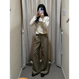 2026春夏新款雅痞季老钱风休闲西裤女高个子加长高级感垂感阔腿裤